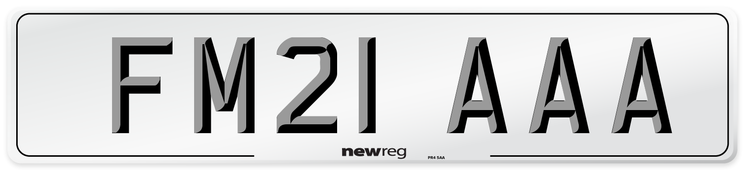FM21 AAA Number Plate from New Reg